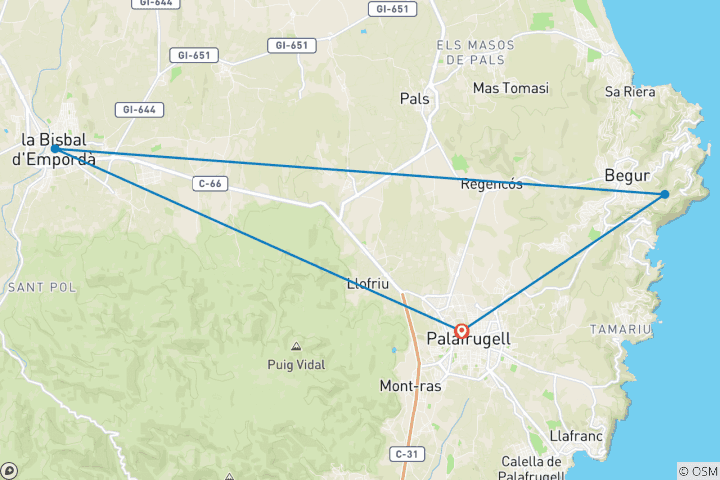 Carte du circuit Promenade classique en Catalogne