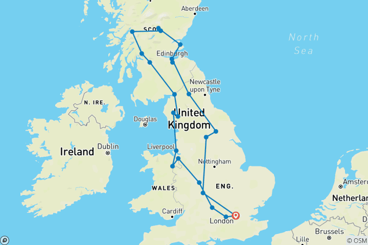 Mapa de Patrimonio de Inglaterra y Escocia (2026, 11 Días)