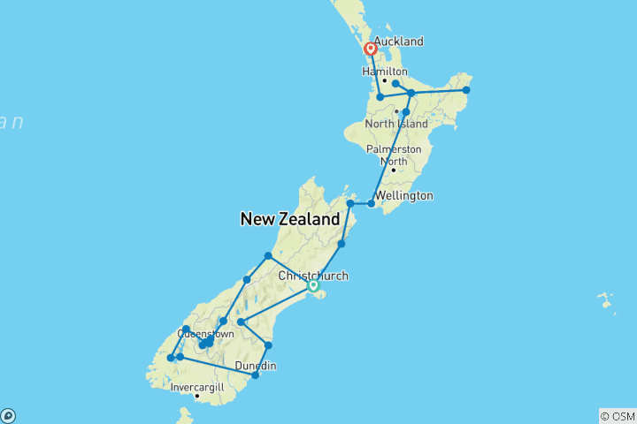 Carte du circuit Nouvelle-Zélande Marvel