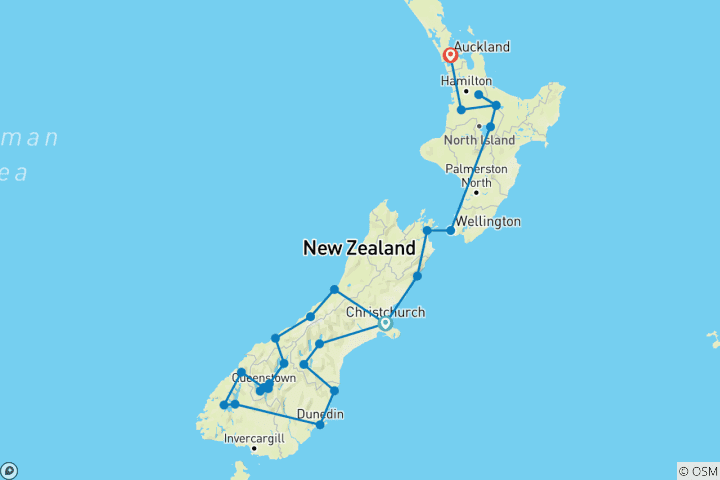 Carte du circuit Nouvelle-Zélande Marvel