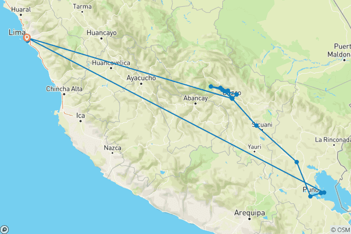 Map of In the Footsteps of the Incas
