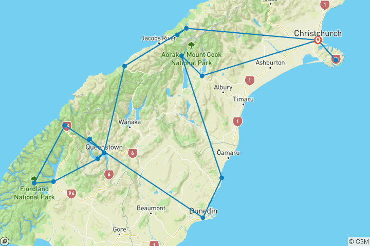 Mapa de Espectacular del sur