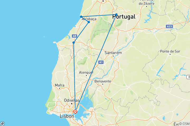 Kaart van Het religieuze Portugal