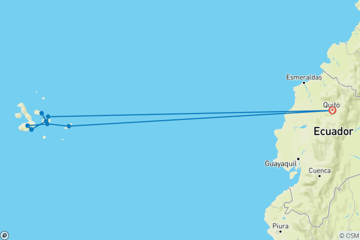 Map of Galapagos Outdoors: 3 Unforgettable Islands in 9 Days