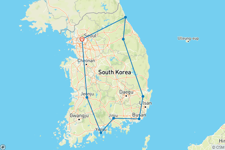 Mapa de Ruta dorada en K - shuttle