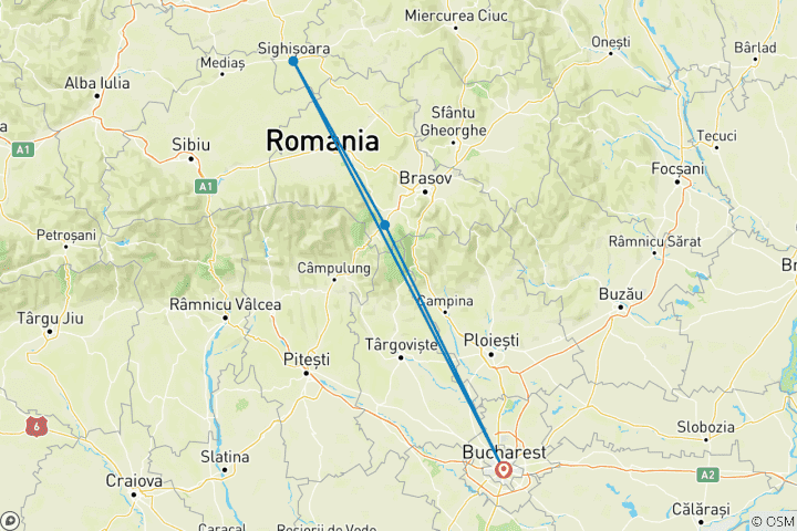 Mapa de Halloween en Transilvania con 2 fiestas: Castillo de Drácula y Ciudadela de Sighisoara