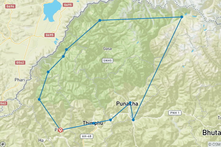 Carte du circuit Randonnée du bonhomme de neige