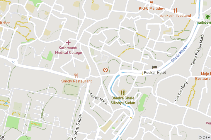 Carte du circuit 3 jours à Katmandou