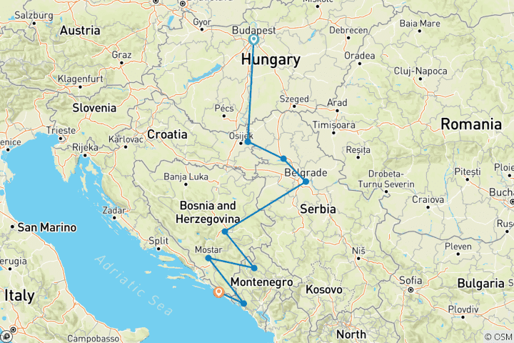 Karte von Balkan Abenteuer