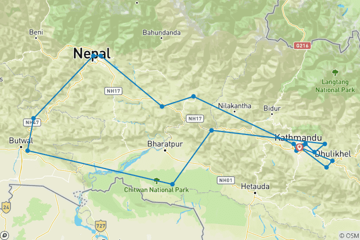 Mapa de Aventura con sabor a Nepal