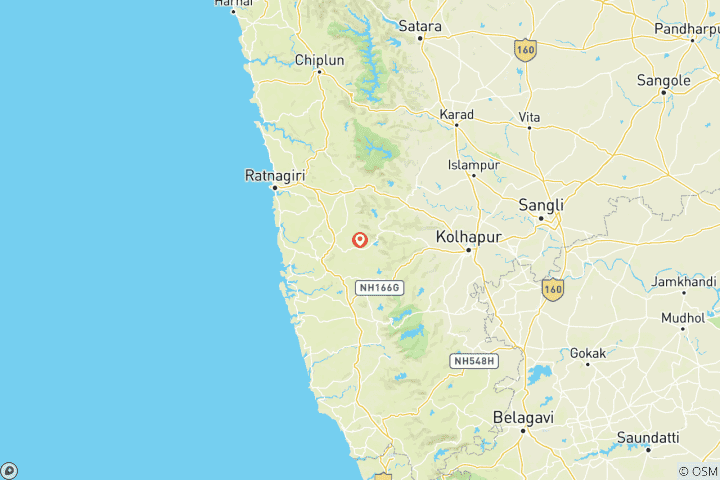 Carte du circuit Voyage organisé à Goa