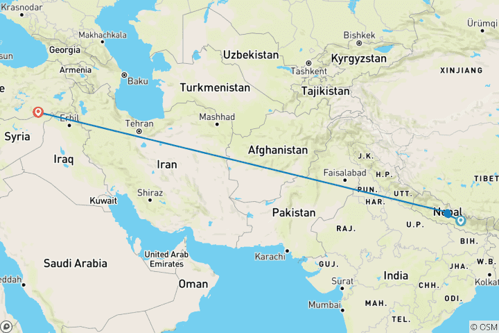 Map of Mardi Himal Trek Around The Annapurna Region