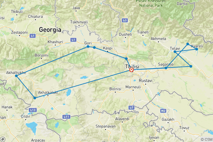 Carte du circuit Cyclisme en Géorgie