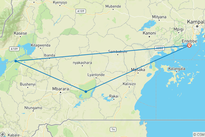 Map of Explore Uganda Queen Elizabeth Np & Lake Mburo NP (Exclusively Private)