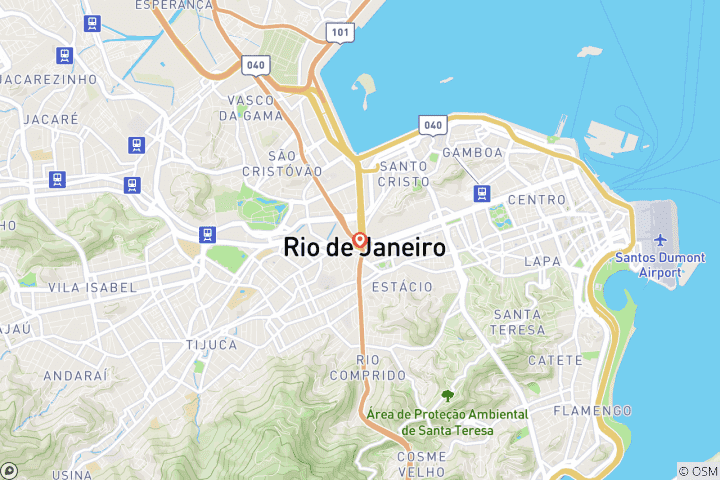 Mapa de Aventura en el Carnaval de Río - 6 días