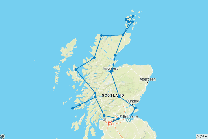 Carte du circuit La fête écossaise des Highlands