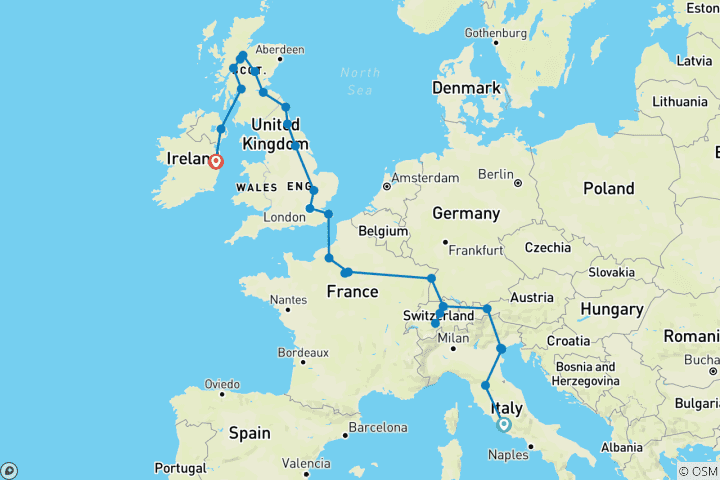 Carte du circuit Une aventure incroyable