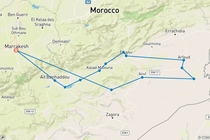Carte du circuit Les incontournables du Sri Lanka