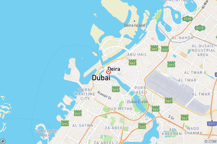 Mapa de Dubái vacaciones Premium 3 noches 4 días