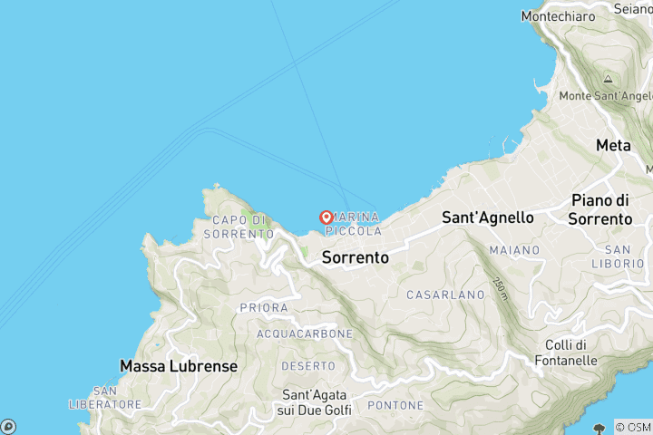 Mapa de Viaje de 3 días al sur de Italia: Isla de Capri