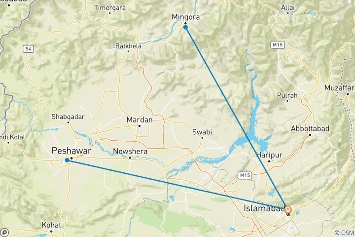 Map of Kalash Festival Pakistan - Chilam Joshi