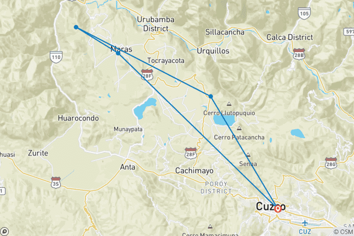 Carte du circuit Circuit Maras - Moray - Chinchero