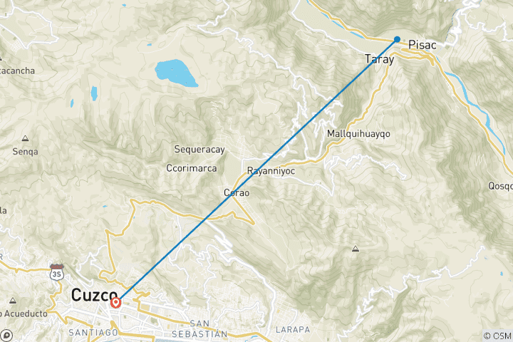 Mapa de Turismo rural Comunitario en el Parque de la Patata - Servicio privado