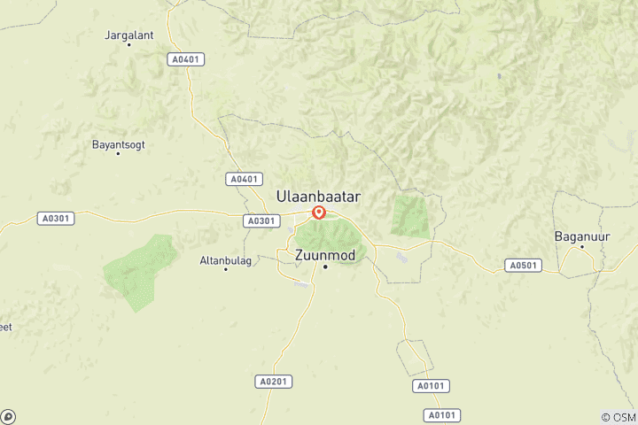 Karte von Reise zum Naadam Festival, privater Reiseführer und Fahrer