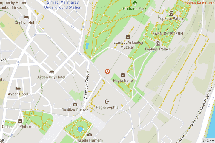 Mapa de ¡Explora el casco antiguo de Estambul! 3 días con hotel, visitas y traslados