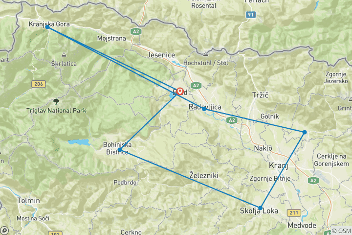 Carte du circuit Perles de Slovénie
