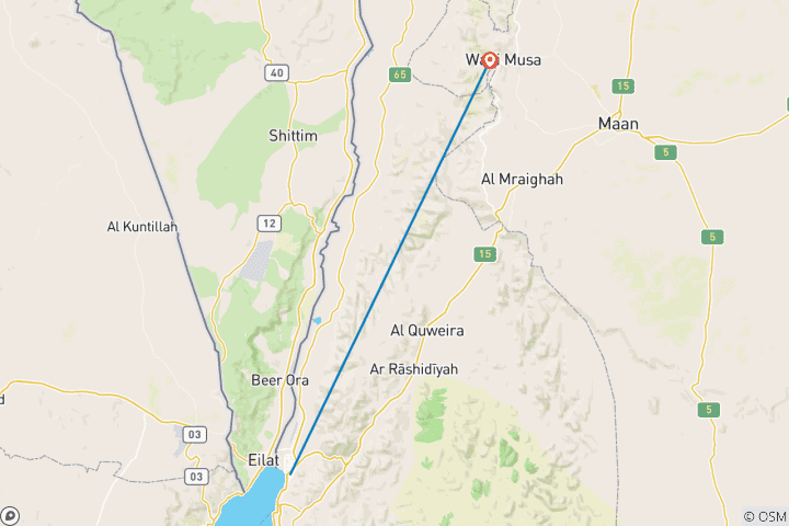 Kaart van Petra Excursie Haven Aqaba (01 Dag) (AX-JHT-001)