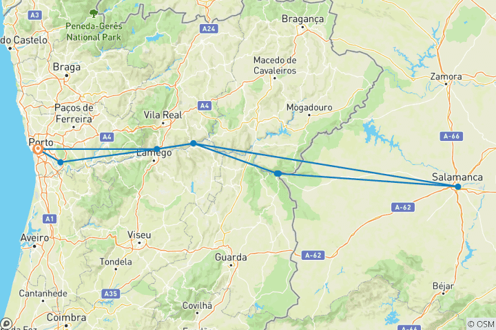 Carte du circuit Douro Vin & Plaisir 2027