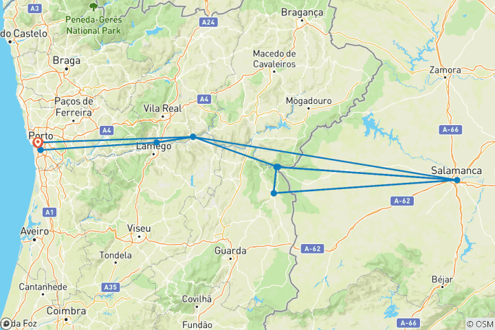 Carte du circuit Douro Vin & Plaisir 2027