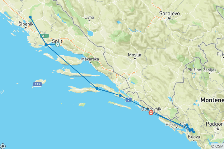 Mapa de Croacia y la Costa Dálmata 2023