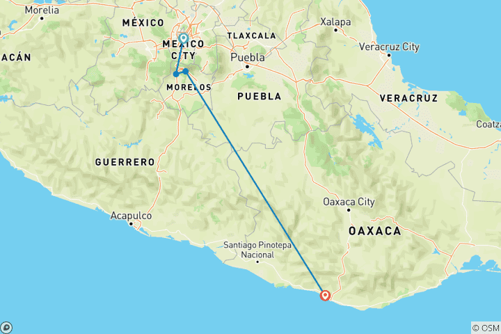 Kaart van Oaxaca vanuit Mexico-Stad: De meest ongebaande paden tour