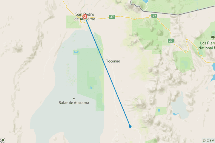 Map of 5-Day Trip Best of San Pedro de Atacama