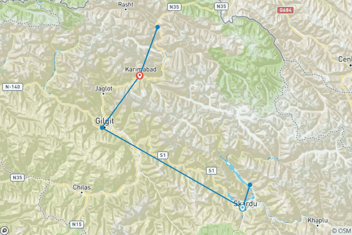 Map of Pakistan Tuk Tuk Adventure