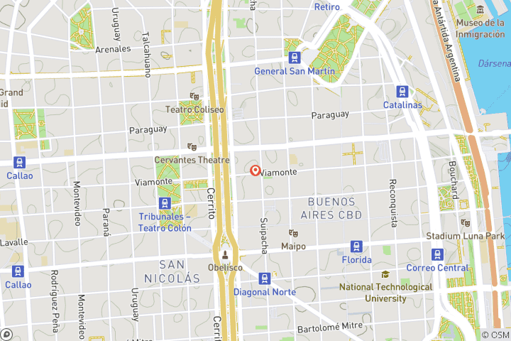 Karte von Buenos Aires mit privatem Reiseführer