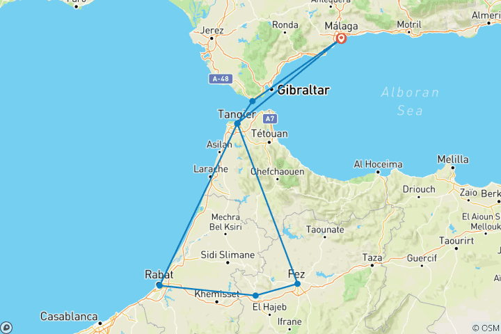 Carte du circuit Maroc Flash