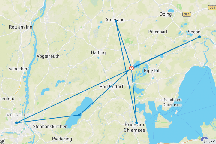 Carte du circuit Chiemsee Sternfahrt 7 jours - Hotel Seeblick (7 jours)