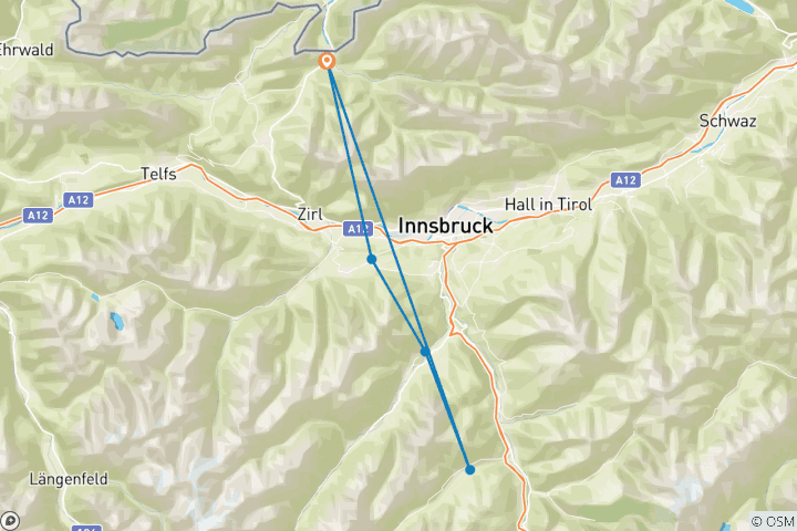 Map of Alpenüberquerung individuell - von Alm zu Alm (8 Tage)