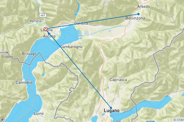 Map of Enjoy Lago Maggiore and Swiss Dolce Vita (6 days)