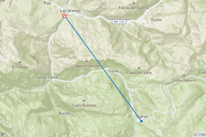 Carte du circuit Espagne - Picos de Europa Nord (8 jours)
