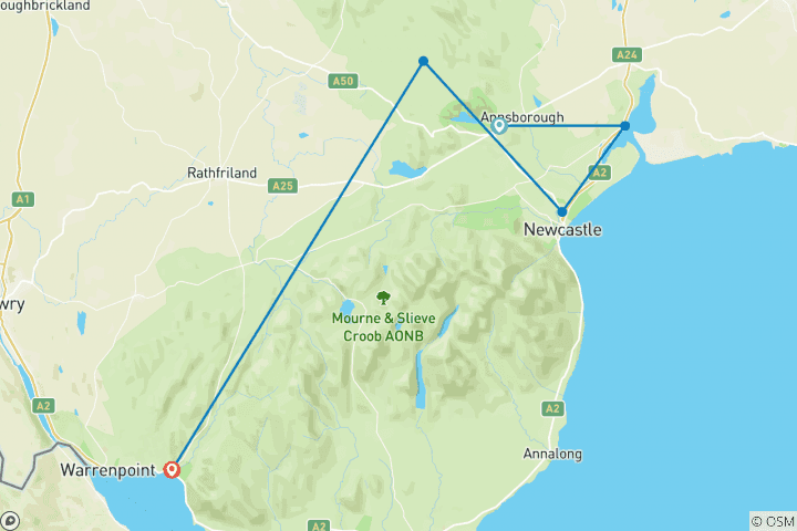 Mapa de Irlanda del Norte - Montañas de Mourne (8 días)