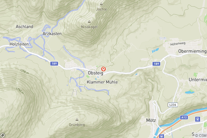 Karte von Tirol - Almen und Gipfel am Mieminger Plateau (7 Tage)