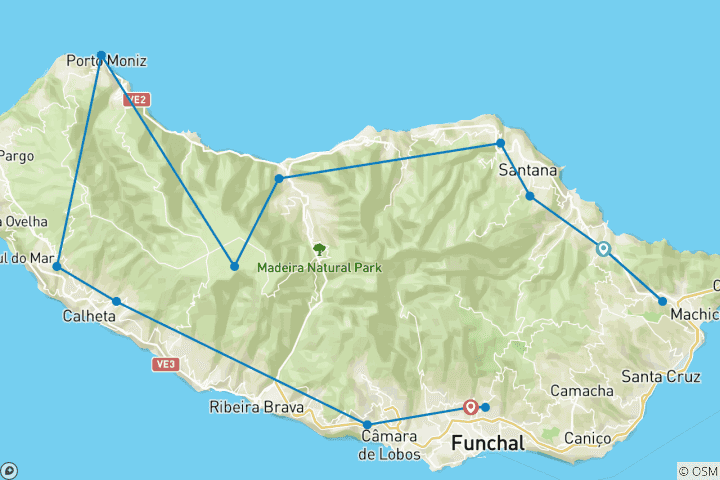 Karte von Rund um Madeira - mit Charme (8 Tage)