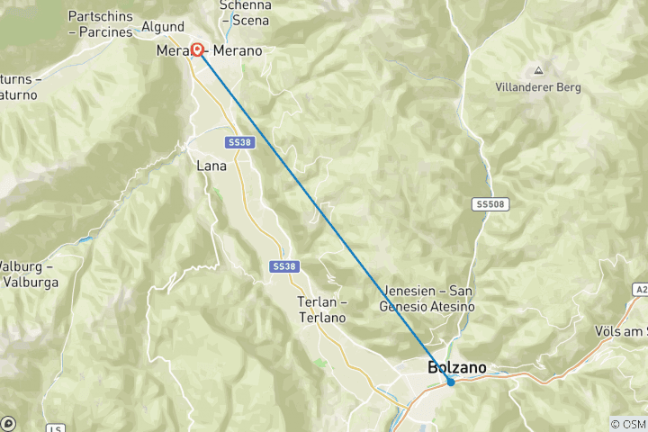 Map of New Year's Eve in Merano 7 Days