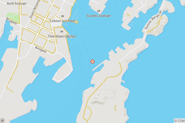 Karte von Norwegen - Skitouren auf den Lofoten (8 Tage)