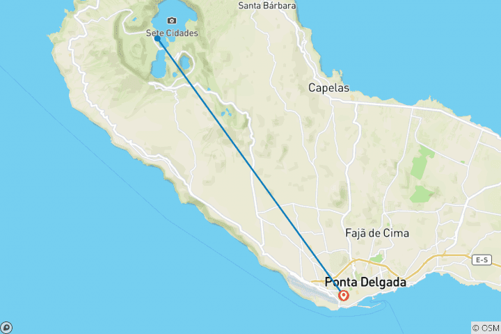 Kaart van Azoren - Oudejaarsavond op São Miguel (8 dagen)