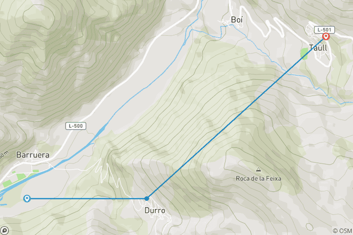 Carte du circuit Pyrénées - Les joyaux alpins Vall de Boi & Aigues Tortes 5 jours (5 jours)
